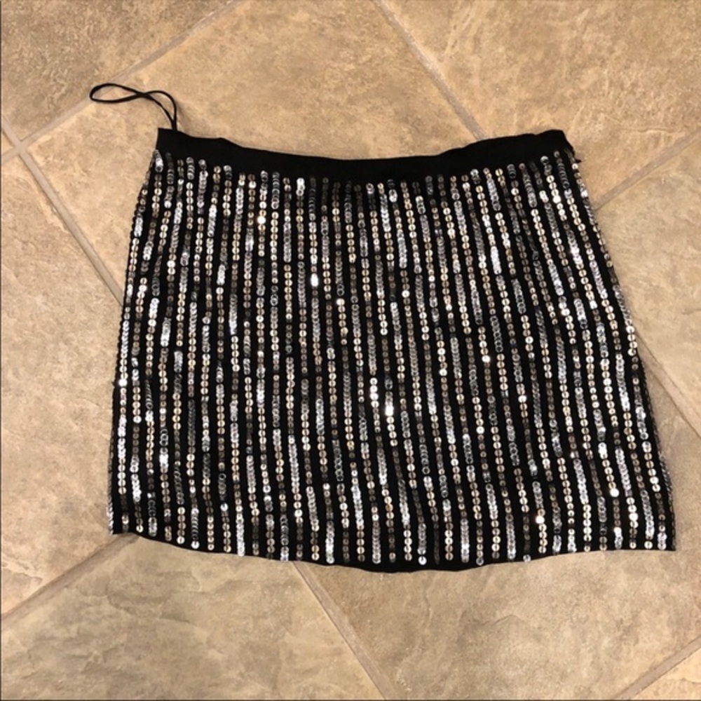 Theory Size 2 Beaded Mini Skirt